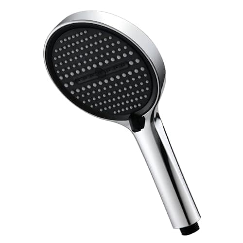 Image of Shower Head, GRIFEMA High Pressure Shower Head with 4 Spray Modes, Turbocharged Design Powerful Shower Heads for Low Water Pressure, Anti-Clog Silicone Nozzles, Lightweight, Chrome, G806