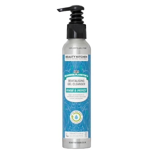 Image of Beauty Kitchen - Seahorse Plankton + Revitalising Gel Cleanser 150ml - Removes Redness, Oil & Impurities - Hydrating Makeup Remover - Vegan/Cruelty Free