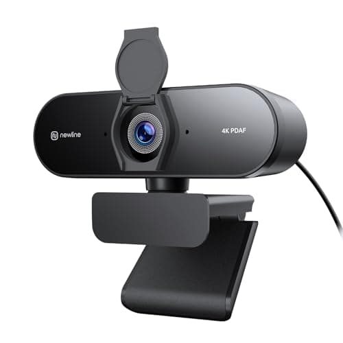 Image of N newline 4K Webcam for PC with 2 Microphone, 1080P@60FPS, PDAF Autofocus in 1 Second, 12 Megapixels, Clear Stereo Sound, Auto Light Correction, USB Web Camera for PC Windows MacOS Teams Streaming