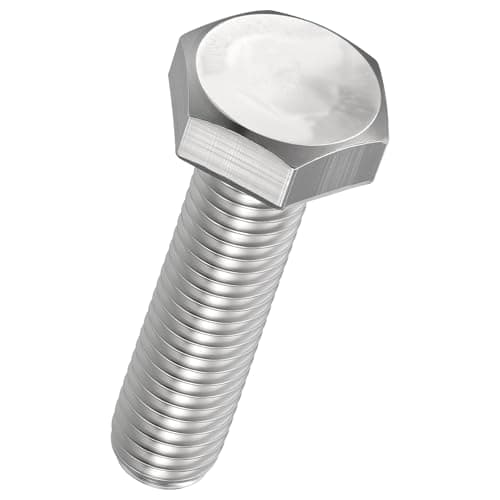 Image of Kozelo 5 Pcs Hex Head Screws Bolts - [M10-1.5x40] 304 Stainless Grade A2-70 Steel Fully Threaded Hex Tap Metric Hexagon Head Machine Bolts Right Hand External Hex Drive, Silver
