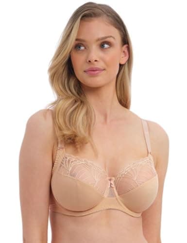 Image of Fantasie Women's Adelle Underwire Side Support Bra Full Coverage, Sheer, Natural Beige, 34E