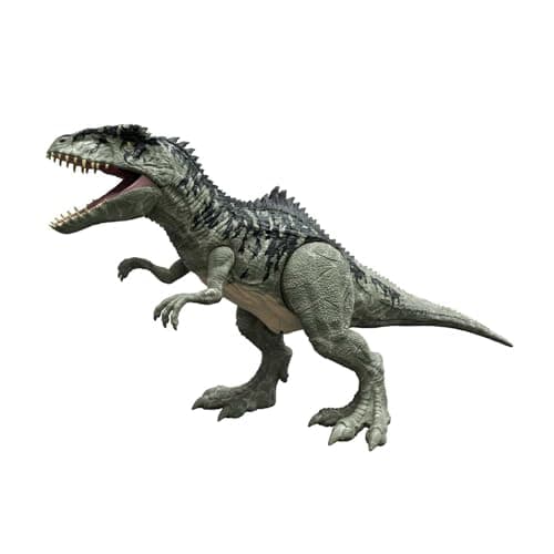 Image of Jurassic World Dominion Super Colossal Giganotosaurus Action Figure with Eating Feature, Extra Large Toy Dinosaur at 39in Long, GWD68