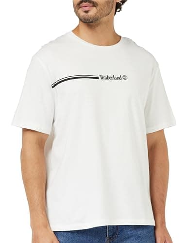 Image of Timberland Men's Short Sleeve tee 3 tier3 T-Shirt, White, XL
