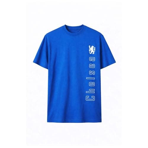 Image of Chelsea Official Football Club Graphic T-Shirt – Men’s Royal Blue Football Supporter Tee (UK, Alpha, M, Regular, Regular)