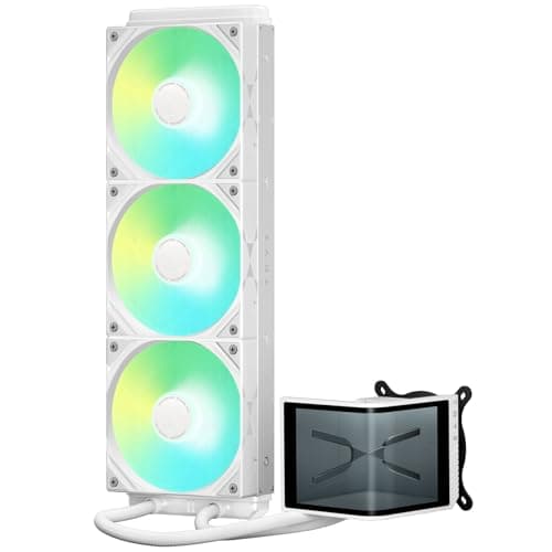 Image of TRYX PANORAMA SE 360 ARGB White 360mm AIO Rotatable 6.67'' AMOLED Curved Screen 3D Anamorphic Effect Customizable AIO Cooler 360mm White Asetek Adela 280w TDP Intel LGA 1851/1700/1200/115X AMD AM5/AM4