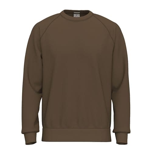 Image of SoftSpun Sweatshirt for Men UK | 100% Original Plain Raglan Mens Crew Neck Terry Cotton Sweatshirts Jumpers for men | Year-Round Men's Sweatshirts No Hood for Casual, Work and Gym