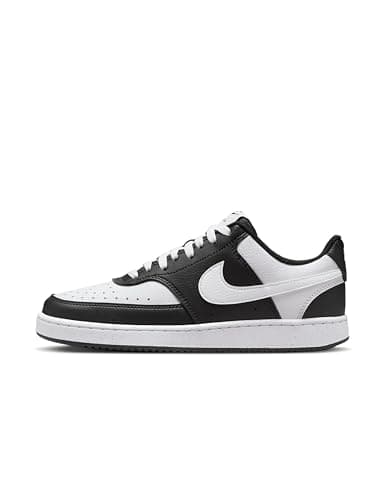 Image of Nike Women's Court Vision Low Next Nature Sneaker, Black/White, 4