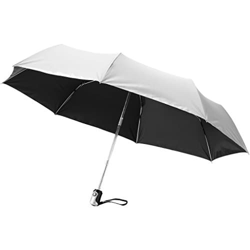 Image of Bullet 21.5in Alex 3-Section Auto Open And Close Umbrella (One Size) (Silver)