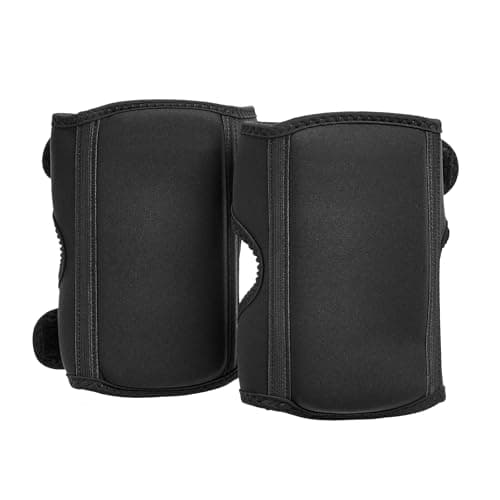 Image of Amazon Basics Comfortable Over/Under Knee Pads for Work with Adjustable Protection, 21.6cm, One Size, 1 pair, 2 Count, Black