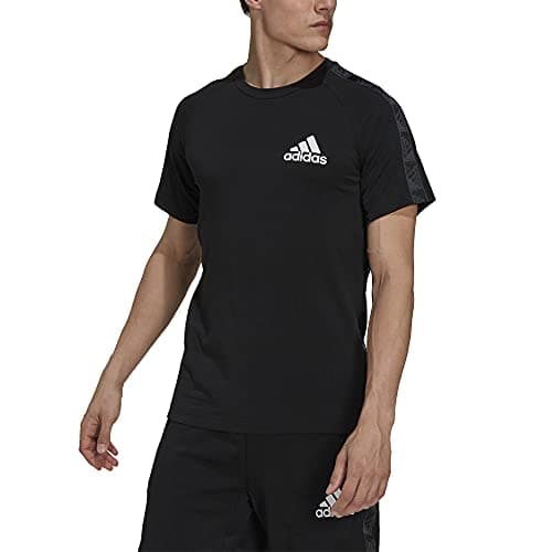 Image of adidas Men's Designed 2 Move Sport Motion Logo T-Shirt, Black/White Large