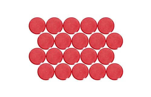 Image of MAUL 30 mm 0.6 kg Maulpro High Quality Round Magnet for Whiteboards - Red (Pack of 20)