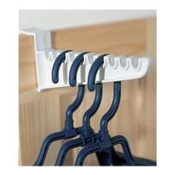Image of BB Direct Pack of 2 Over Door Ironing Hooks – Durable Overdoor Hanger Fits Doors up to 35mm – Holds 20 Hangers (10 Per Hook) – Space-Saving Door Hooks for Clothes & Coats