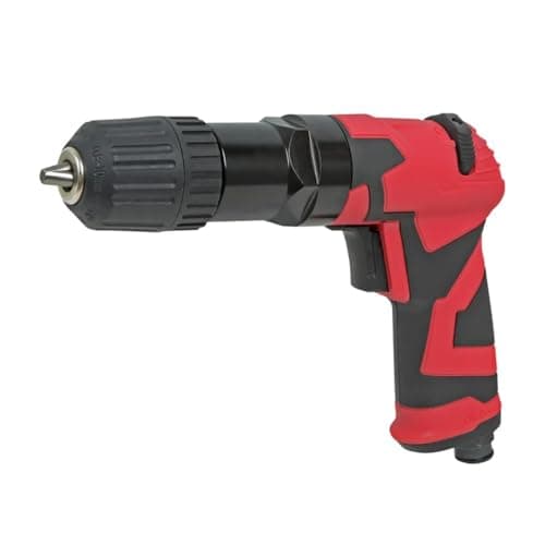 Image of Neilsen CT1086 3/8in Keyless Reversible Air Drill 10mm Drill Size 1800rpm Max Speed 6.3bar Air Pressure 4cfm Air Consumption 1/4in BSP Air Inlet 3/8in Air Hose Reverse Valve Easy Access