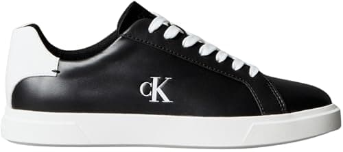 Image of Calvin Klein Women’s Low Pro Leather Cupsole Trainers, Black (Black), 7