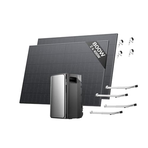 Image of EcoFlow Stream Pro with 800W Rigid Solar Panels & Bracket*2 for Lattice Balcony, 1.92kWh (up to 11.52kwh) Power Plant with Battery Storage with Micro Inverter, 2300W Solar Input (3 MPPT), 1200W Dual