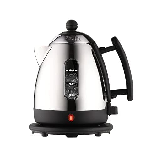 Image of Dualit Mini Lite Kettle - 1L Mini Jug Kettle - Polished with Black Trim, High Gloss Finish - Fast Boiling - 2kW, Silver/Black