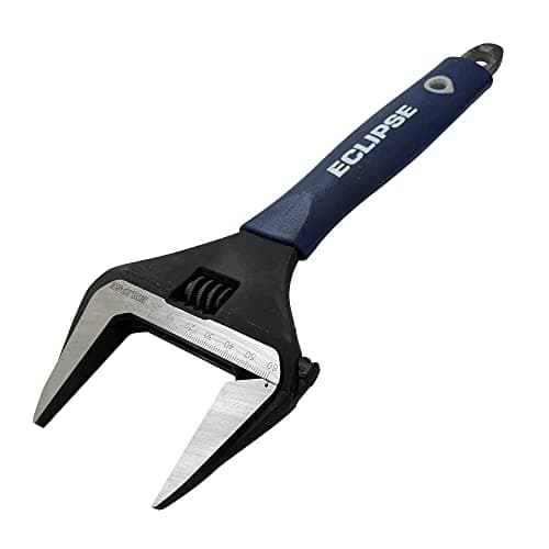 Image of Eclipse Professional Tools ADJW12WJ 12" Adjustable Wrench Extra Wide Jaw 60mm (2 ¼") Jaw Width, Grey
