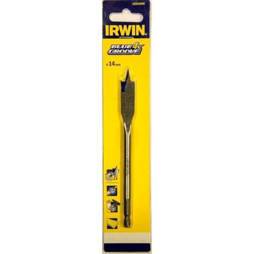 Image of Irwin 2000 Speedbor Flat Bit 14mm, argent / bleu