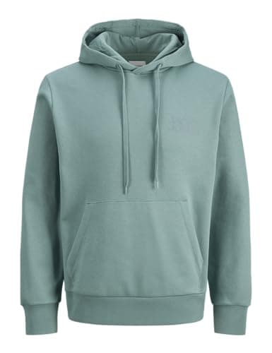 Image of JACK & JONES Mens Jjecorp Logo Sweat Hood Noos, Mineral Blue, XL UK