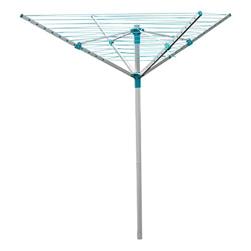 Image of JVL 4 Arm Aluminium Rotary Airer, 40 Metre, Grey, 11-220