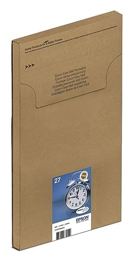 Image of Epson 27 Alarm Clock Genuine Multipack, Eco-Friendly Packaging, 3-colours Ink Cartridges,