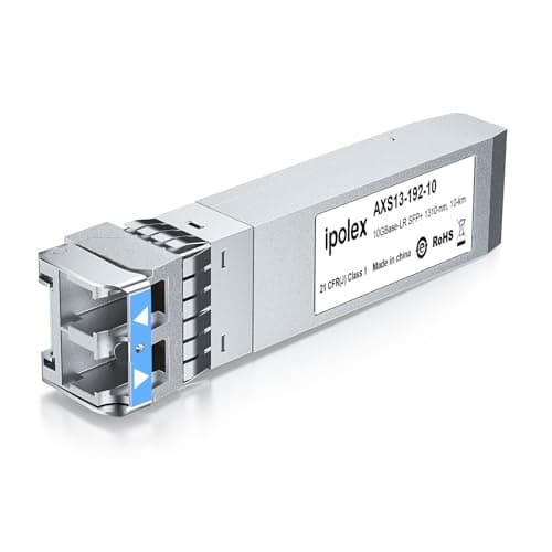 Image of ipolex 10G SFP+ Singlemode LC Transceiver, 10GBase-LR Mini GBIC Module Compatible with Cisco SFP-10G-LR, Ubiquiti UF-SM-10G, Meraki MA-SFP-10GB-LR, Mikrotik, Netgear etc. (SMF, 1310-nm, 10 km)