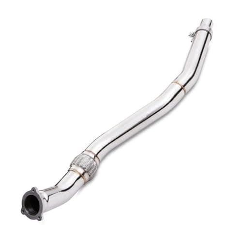 Image of Gravity Performance 3″ Exhaust Resonator Delete compatible with Audi A4 B8 2.0 TFSI 08-15 OEM Fit Free Flowing Easy Installation T304 Stainless Steel Polished Pipe