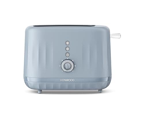 Image of Kenwood Ripple Toaster TCP06.000GY, 2 Slot Toaster with 7 Browning Settings, Reheat, Defrost and Cancel Functions, Pull Crumb Tray, Cord Storage, 850W, Storm Blue Grey