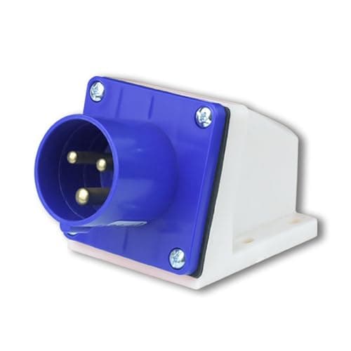 Image of Blue Industrial Plug & Sockets SUPERTOOL 16A 220v IP44 3 pin Industrial Site Plug & Wall Socket Waterproof IP44 Plug Connector Socket 2P+Earth Male/Female (#513)