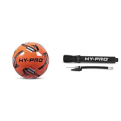 Image of Hy-Pro Reflex 2.0 Football Soccer Ball - Orange - Size 5 Fast Dual Action Portable Pump
