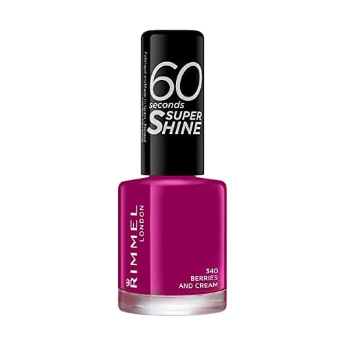 Image of Rimmel London 60 Seconds Super Shine Nail Polish, 340 Berries and Cream, 8 ml