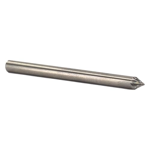 Image of Drill America SJ-42 Carbide Burr/Rotary File 60 Degree Included Angle Double Cut for Die Grinder 1/8" Dia. x 3/32" Cut Length with 1/8" Shank and 1-1/2" Overall Length, DUL Series