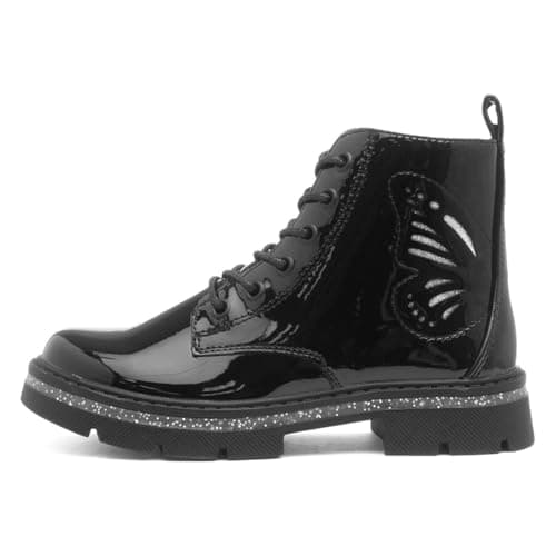 Image of Lilley Junior Eliza Girls Black Patent Ankle Boot - Size 2 UK - Black