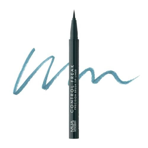 Image of MUA Makeup Academy Control Freak Brush Tip Liquid Eyeliner Pen, Racing Green - Vegan & Cruelty Free