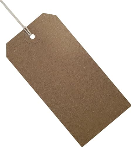 Image of 1000 Brown Buff Strung Tags 134mm x 67mm Large Luggage Manilla Tie On Tag Craft