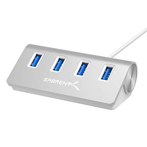 Image of SABRENT USB hub 3.2 gen1, USB adapter, 4 port USB Splitter, Aluminum multiple extension, fast data transfer multiport hubs for desktop PS5, gaming PC, laptop, keyboard, MacBook, etc. (HB-MAC3)
