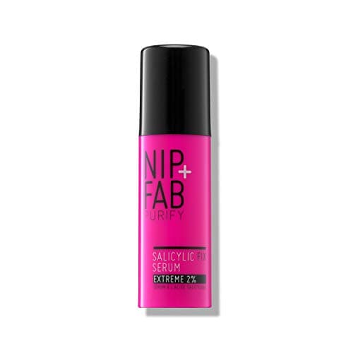 Image of Nip + Fab Salicylic Acid Fix Serum Extreme 2% for Face with Aloe Vera and Purple Ginseng Extract, BHA Serum for Hydrating Skin Refine Pores Oil Control, 50 ml