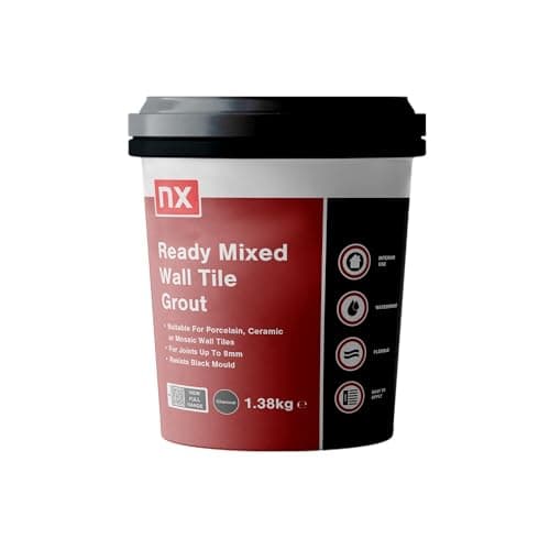 Image of NX Ready mixed Charcoal Wall tile Grout 1.38kg