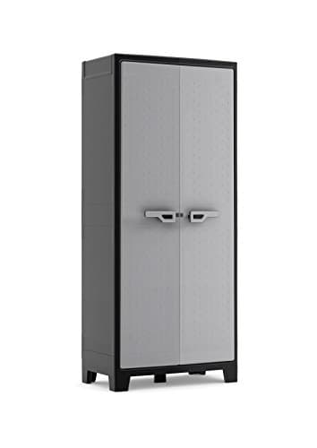 Image of Keter Titan High Indoor Garage Utility Multi purpose Cabinet - Black-Grey