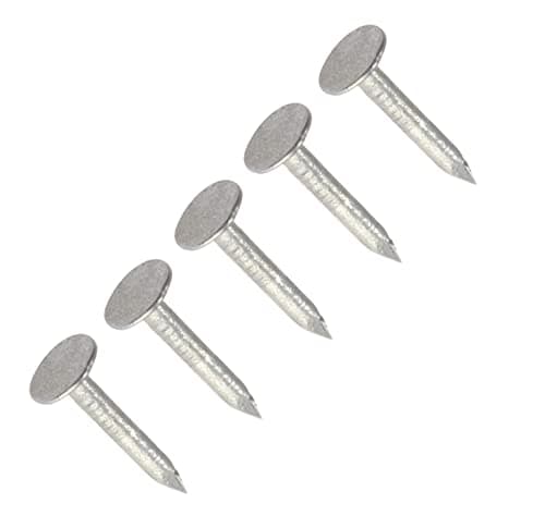 Image of TERF® 10mm X 3mm Galvanised ELH Clout Nails 10mm (3/8'') X 3mm Extra Large Head Clout Nails for Roofing DIY and Crafts Home Decor Woodwork Furniture and Construction - Pack of 200