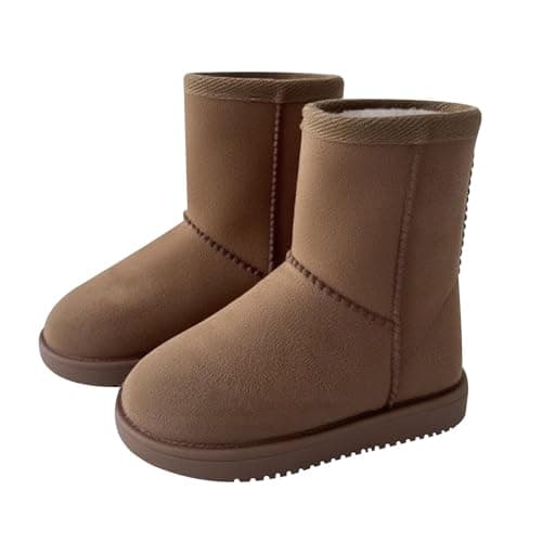 Image of A2Z 4 KIDS Family Matching Warm Winter Boots Camel Faux Suede Style - Boots Classic Tan Camel 12 UK Child