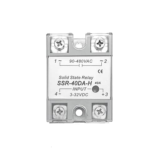 Image of JZK Input 3-32V DC, Output 90-480V AC, SSR-40DA-H 40A Solid State Relay Module SSR 40 DA H, Single Phase Solid State Relay DC to AC