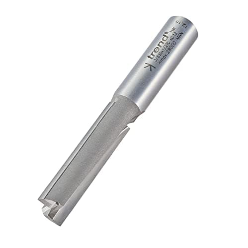 Image of Trend Professional Two Flute Cutter, 1/2 Inch Shank, 12.7mm Cut Diameter, 50mm Cut Length, Tungsten Carbide Tipped, 3/83DX1/2TC