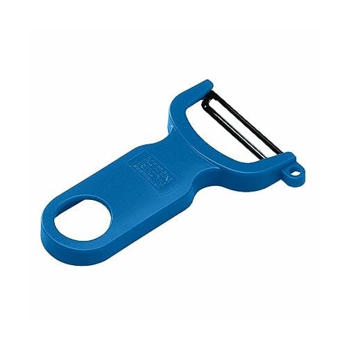 Image of Kuhn Rikon Steel Blade Potato & Vegetable Peeler - Super Light Speed Peeler - Apple & More - 3 Year Guarantee, Blue