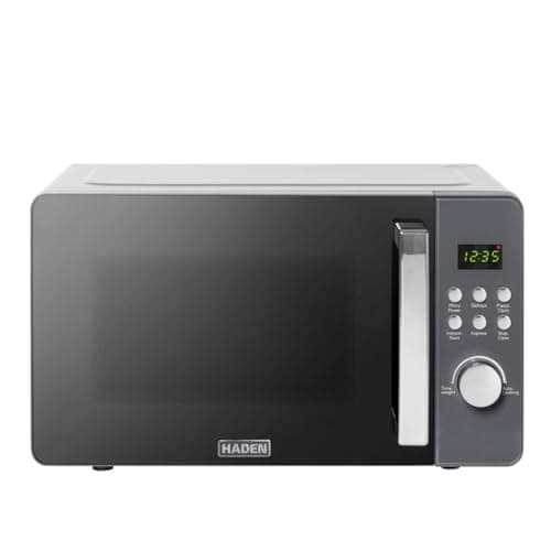 Image of Haden Digital Microwave, 17L Capacity, 700W Power, Grey Finish, LED Display with Timer and Clock, 5 Power Levels, 60-Minute Timer with End Signal