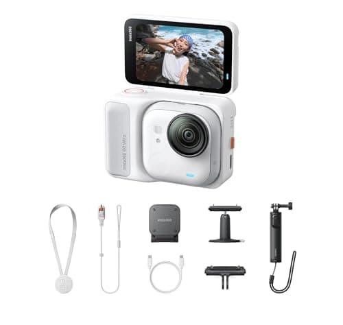 Image of Insta360 GO Ultra Arctic White Creator Bundle inc Mini 2-in-1 Tripod 2.0, Quick Release Mount & Pivot Stand