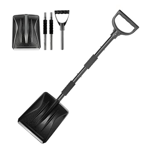 Image of Yumzxin New Upgrade Snow Shovels, Lightweight & Detachable Shovel for Driveway, Car Emergency Kit, Portable Shovel for Home, Garden, Mud, Travel & Snow