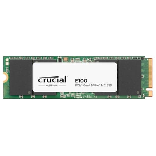 Image of Crucial E100 1TB M.2 NVMe PCIe Gen4 Internal SSD, Up to 5,000MB/s, Laptop & Desktop Compatible - CT1000E100SSD8