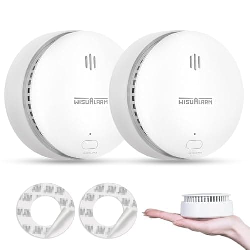 Image of Smoke Alarms for Home, 10-Year Battery, Smoke Alarm, Fire Alarm with Test/Silence Button, Smoke Detector Certificated by TUV Conforms to EN14604 Standard (2pcs)