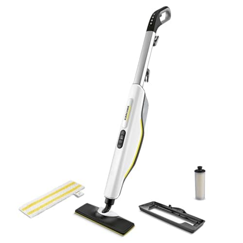 Image of Kärcher SC 3 Upright Steam Mop, Heating Time: 30 seconds, Area Coverage: approx 60 m², Tank: 0.5 l, Heating Output: 1,600 W. Floor Nozzle, Floor Cloth, Carpet Glider, Descaling Cartridge Included